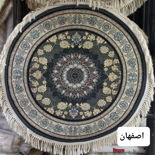 قالیچه گرد نقشه اصفهان دودی 700 شانه 